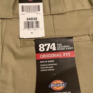 Dickies Men's Original Fit Work Pants - Khaki Bundle